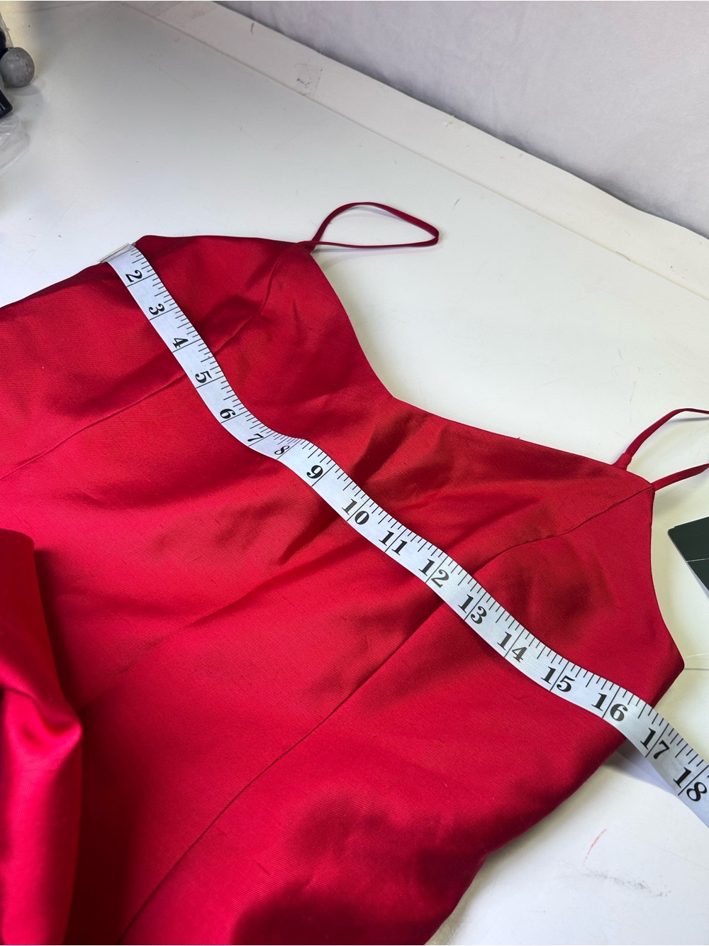 NWT Vintage Lauren Ralph Lauren Red Silk Formal Evening Gown Prom Dress Size 8 - Picture 13 of 16
